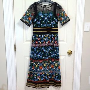 Beautiful embroidered dress from Anthro size 2P
